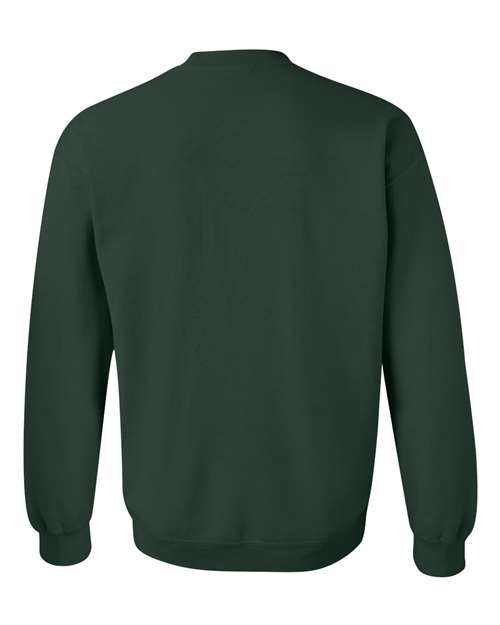 Gildan 18000 Heavy Blend crewneck sweatshirt in Forest, back view.