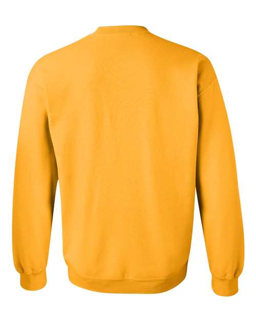 Gildan 18000 Heavy Blend crewneck sweatshirt in Gold, back view.