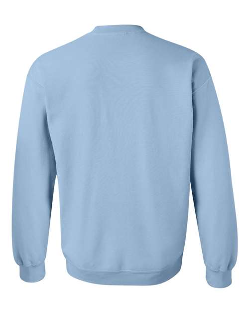 Gildan 18000 Heavy Blend crewneck sweatshirt in Light Blue, back view.