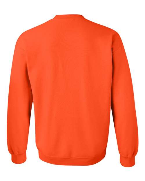 Gildan 18000 Heavy Blend crewneck sweatshirt in Orange, back view.