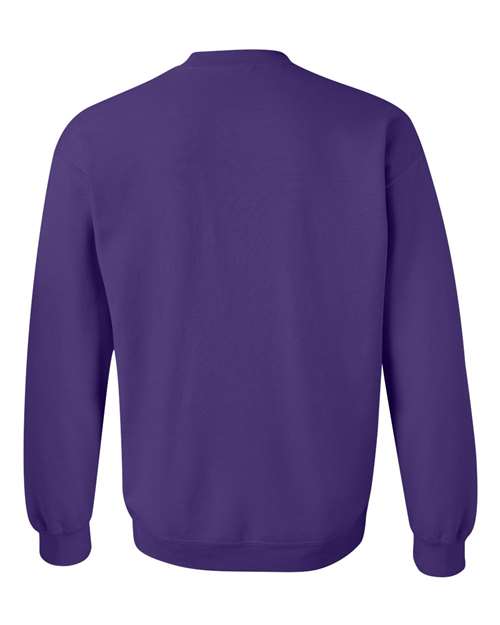 Gildan 18000 Heavy Blend crewneck sweatshirt in Purple, back view.