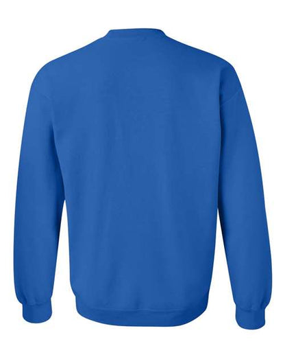 Gildan 18000 Heavy Blend crewneck sweatshirt in Royal, back view.