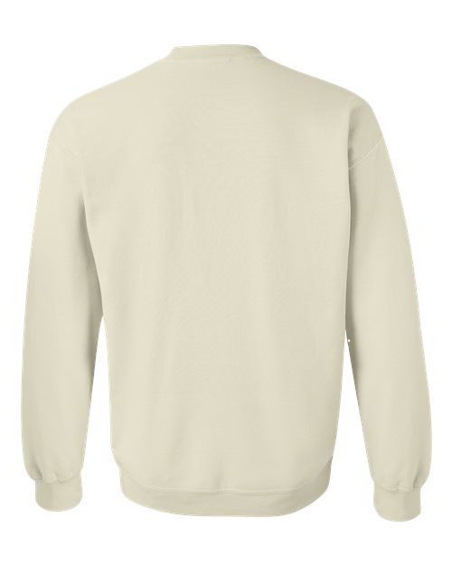 Gildan 18000 Heavy Blend crewneck sweatshirt in Sand, back view.