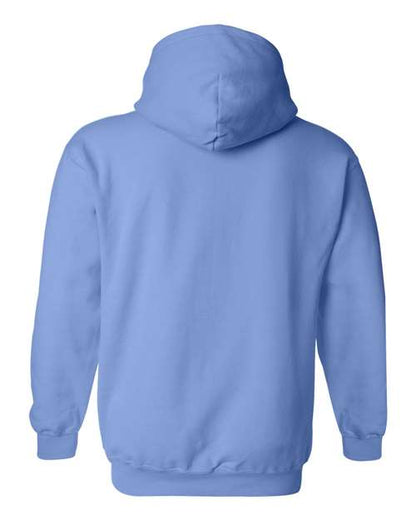 Gildan 18500 Heavy Blend pullover hoodie in Carolina Blue, back view.