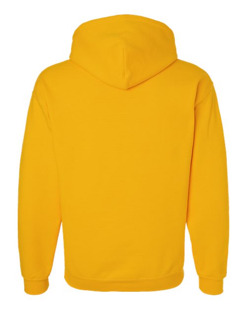 Gildan 18500 Heavy Blend pullover hoodie in Gold, back view.