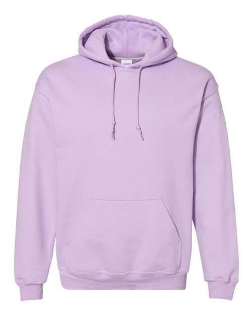 Gildan 18500 Heavy Blend pullover hoodie in Orchid, front view.
