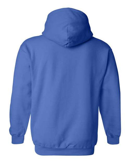 Gildan 18500 Heavy Blend pullover hoodie in Royal, back view.