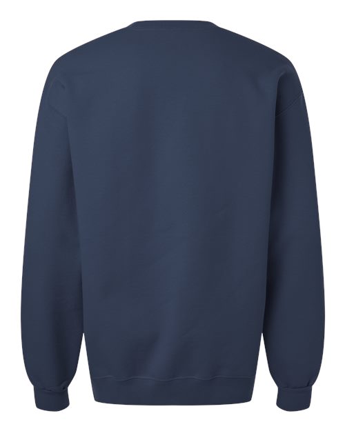 Gildan 19000 Hammer Maxweight crewneck sweatshirt in Blue Dusk, back view.