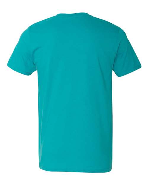Gildan 64000 Softstyle T-shirt in Jade Dome, back view showing the neckline and short sleeves.