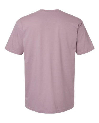 Gildan 64000 Softstyle T-shirt in Paragon, back view showing the neckline and short sleeves.