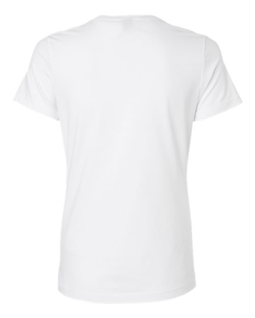 Gildan 64000L Softstyle women's T-shirt in White, back view showing the neckline and short sleeves.