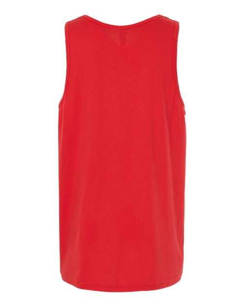 Gildan 64200 Softstyle men's tank top in Red, back view showing the neckline and sleeveless cut.