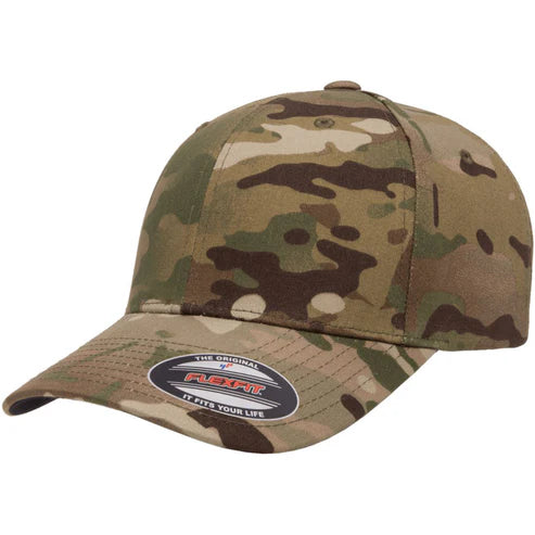 Multicam Green Flexfit 6277 Stretch Fit Cap - Custom Hat | 403 Custom Cuts