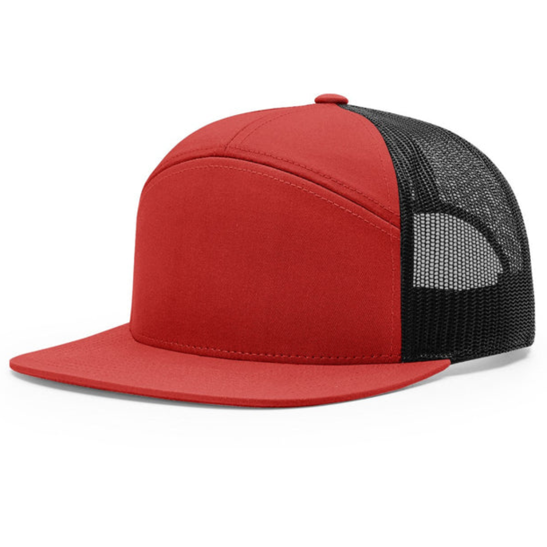 Red Black Richardson 168 7-Panel - Custom Hat | 403 Custom Cuts
